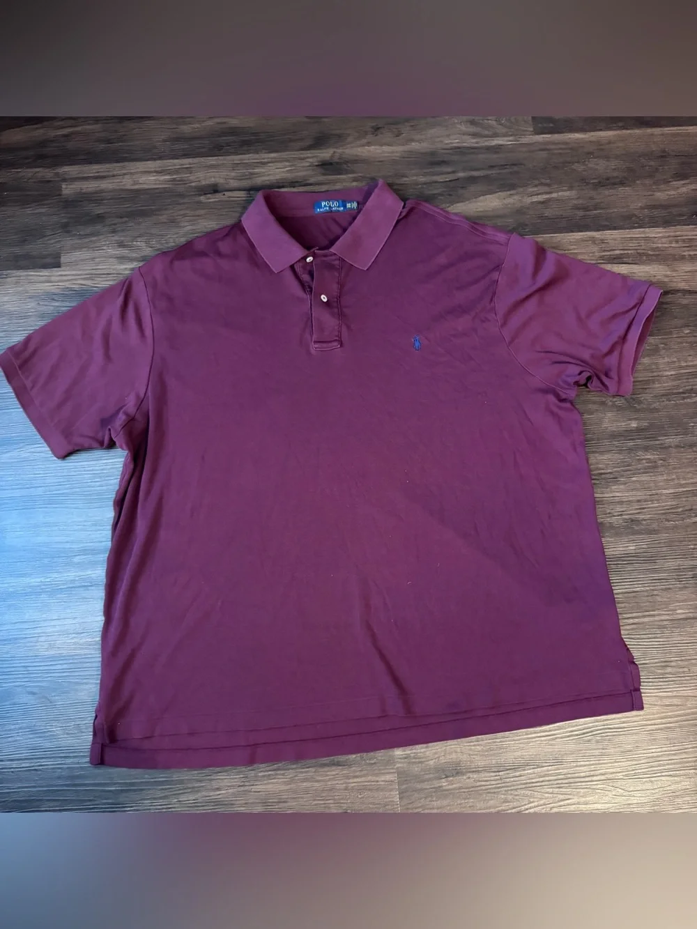 Ralph Lauren Polo Shirt Mens 3XB Maroon Short Sleeve Preppy Pony Big & Tall